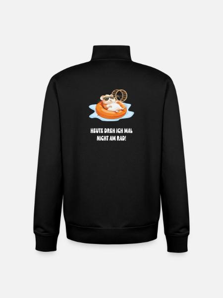 Hamster in Pool Chill - Unisex Organic Zip Sweatshirt by Stanley/Stella - black