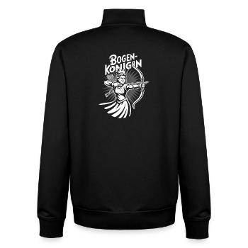 Conception de tir à l’arc pour les archers et les parcours - Sweat zippé unisexe en coton bio Stanley/Stella - noir - Dos - AI Model Male 185 light (185cm)