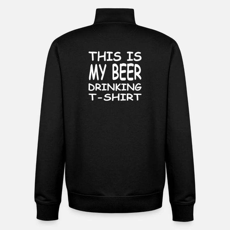 Bière - Sweat zippé unisexe en coton bio Stanley/Stella - noir