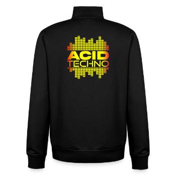 Acid Techno Pulse - Unisex Organic Zip Sweatshirt by Stanley/Stella - black - Back - AI Model Male 185 light (185cm)