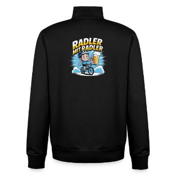 Cycling Cycling Mountain Bike MTB - Unisex Organic Zip Sweatshirt by Stanley/Stella - black - Back - AI Model Male 185 light (185cm)