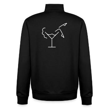 Frau im Cocktailglas Skizze – originelles Motiv - Unisex Organic Zip Sweatshirt von Stanley/Stella - Schwarz - Hinten - AI Model Male 185 light (185cm)