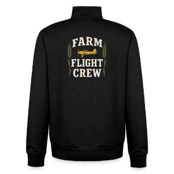 Rural Aviation Agriculture Pilot Gift - Unisex Organic Zip Sweatshirt by Stanley/Stella - black - Back - AI Model Male 185 light (185cm)