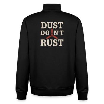 Rural Aviation Agriculture Pilot Gift - Unisex Organic Zip Sweatshirt by Stanley/Stella - black - Back - AI Model Male 185 light (185cm)