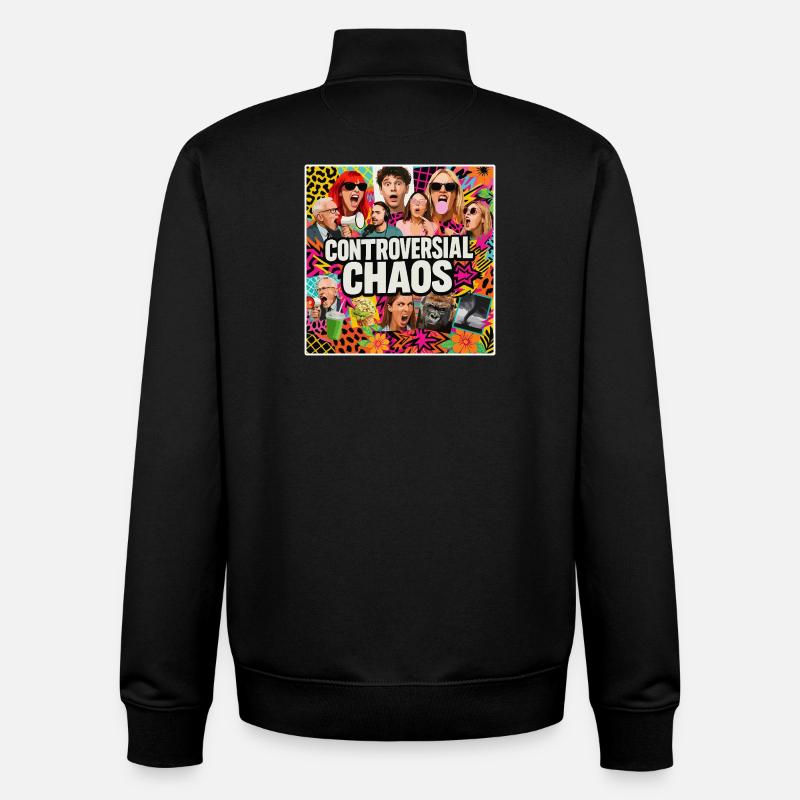Chaos controversé - Sweat zippé unisexe en coton bio Stanley/Stella - noir
