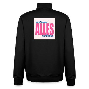 Thoughtful Sayings Thoughts - Unisex Organic Zip Sweatshirt by Stanley/Stella - black - Back - AI Model Male 185 light (185cm)