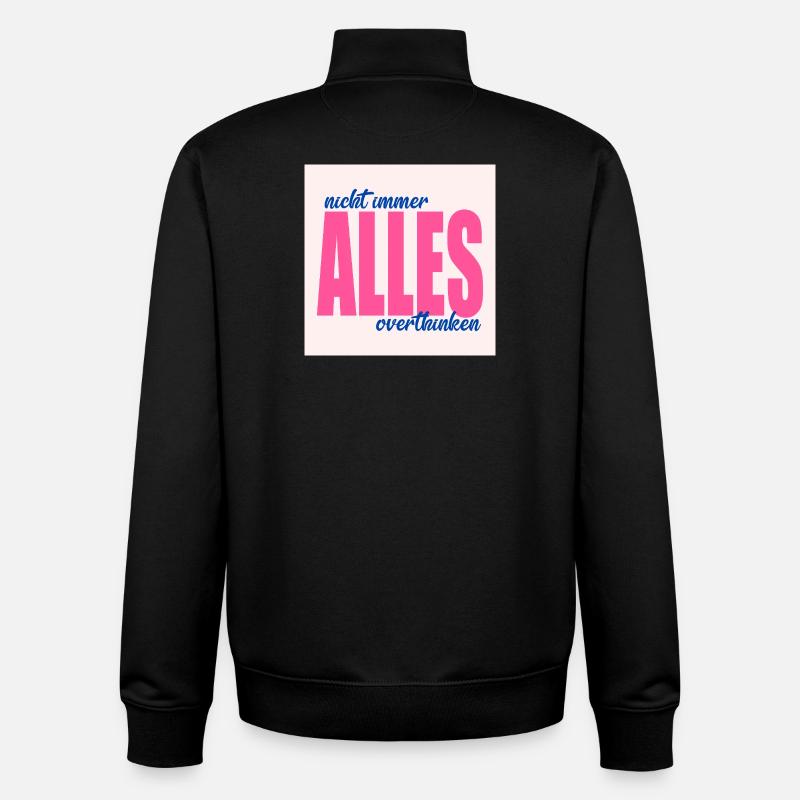 Dictons réfléchis Pensées - Sweat zippé unisexe en coton bio Stanley/Stella - noir