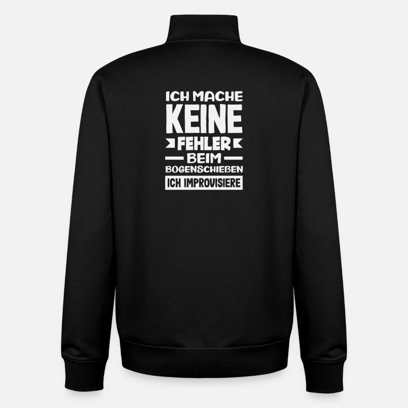 Cadeau d’archer à l’arc - Sweat zippé unisexe en coton bio Stanley/Stella - noir