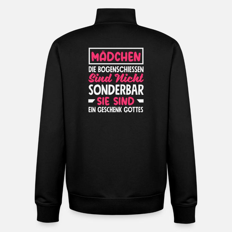 Cadeau d’archer à l’arc - Sweat zippé unisexe en coton bio Stanley/Stella - noir
