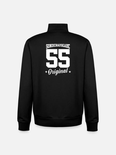 55 Anniversaire - Sweat zippé unisexe en coton bio Stanley/Stella - noir