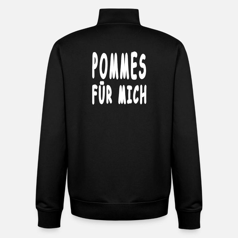 Frites - Sweat zippé unisexe en coton bio Stanley/Stella - noir