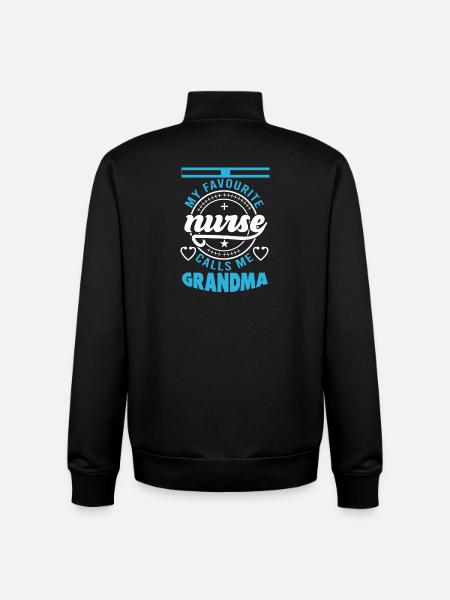 Stolze Krankenschwester Oma Geschenke - Unisex Organic Zip Sweatshirt von Stanley/Stella - Schwarz