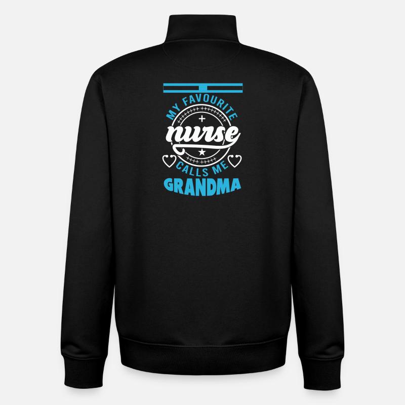 Stolze Krankenschwester Oma Geschenke - Unisex Organic Zip Sweatshirt von Stanley/Stella - Schwarz