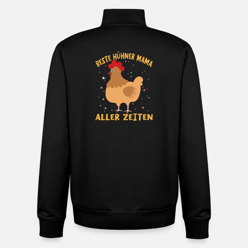 Beste Hühner Mama Aller Zeiten - Unisex Organic Zip Sweatshirt von Stanley/Stella - Schwarz