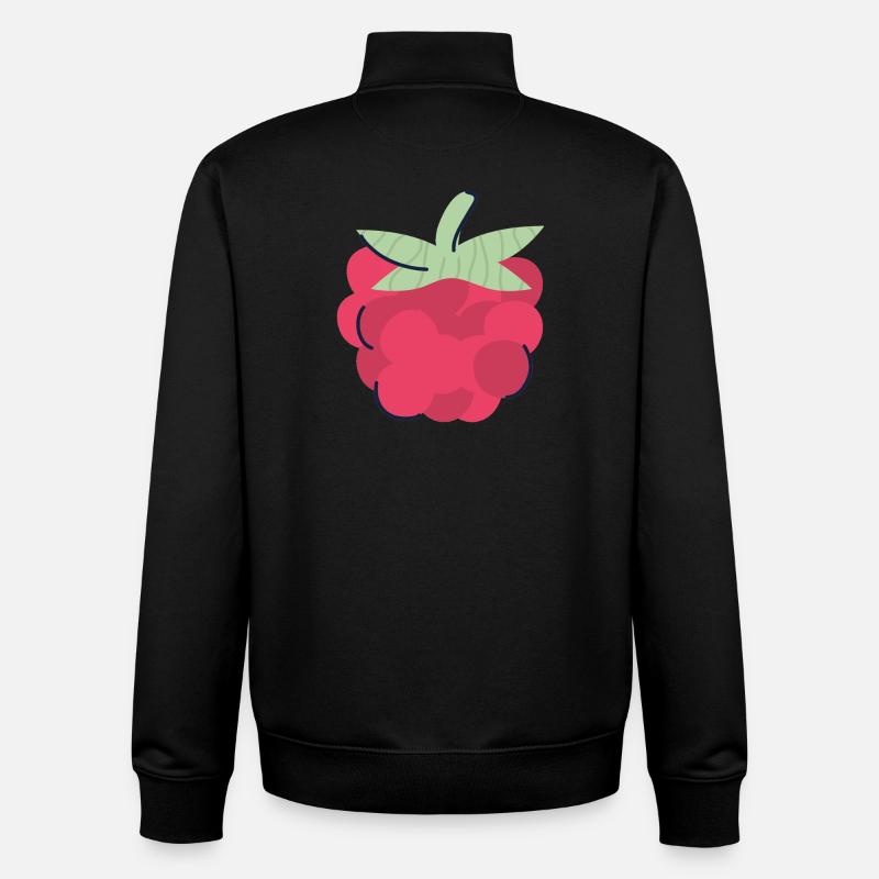 Himbeere Pop Art Beere - Unisex Organic Zip Sweatshirt von Stanley/Stella - Schwarz