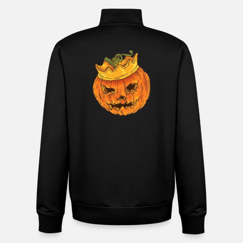 Pumpking - Helloween Pumpkin King - Sweat zippé unisexe en coton bio Stanley/Stella - noir