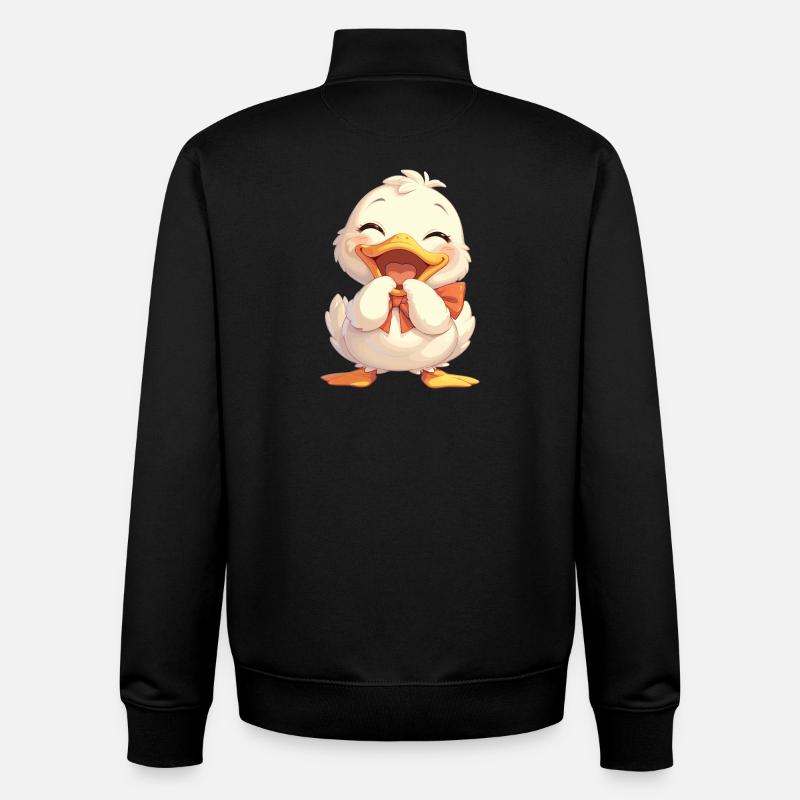 Canards Canard - Sweat zippé unisexe en coton bio Stanley/Stella - noir