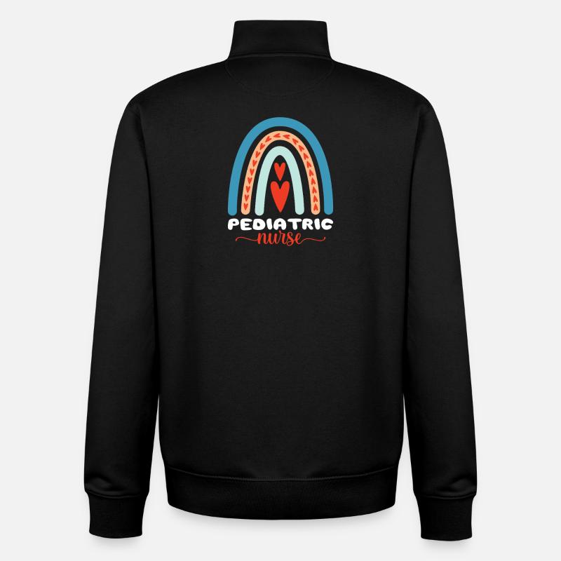 Pediatric Nurse Squad Nursing Student  - Unisex Organic Zip Sweatshirt by Stanley/Stella - black