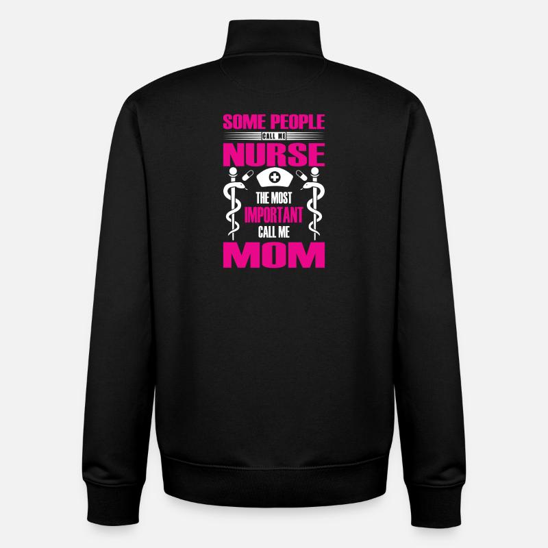Cadeau Infirmière Maman - Sweat zippé unisexe en coton bio Stanley/Stella - noir