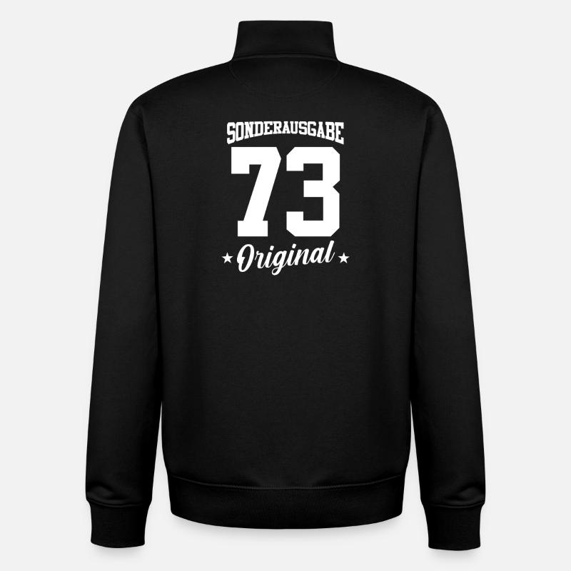73 Birthday - Unisex Organic Zip Sweatshirt by Stanley/Stella - black