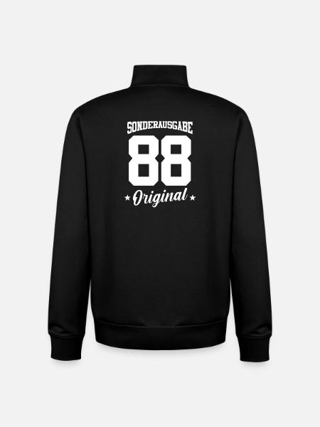 88 Birthday - Unisex Organic Zip Sweatshirt by Stanley/Stella - black
