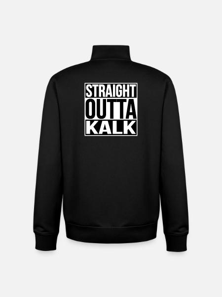STRAIGHT OUTTA COLOGNE LIME - Unisex Organic Zip Sweatshirt by Stanley/Stella - black