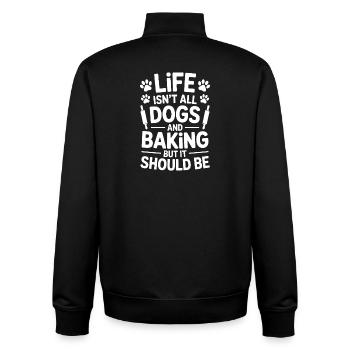 Pâtisserie Dire Chiens Drôle Pâtisserie Cadeau - Sweat zippé unisexe en coton bio Stanley/Stella - noir - Dos - AI Model Male 185 light (185cm)