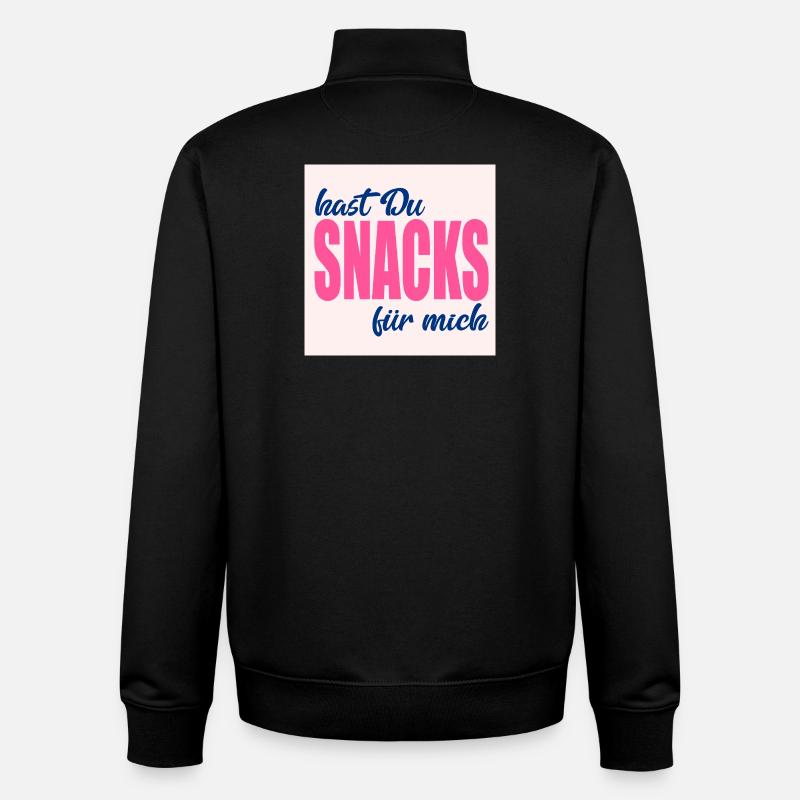 LOVE FOOD SNACKS - Sweat zippé unisexe en coton bio Stanley/Stella - noir