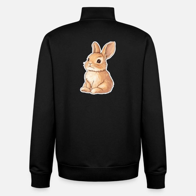 Hase - Unisex Organic Zip Sweatshirt von Stanley/Stella - Schwarz