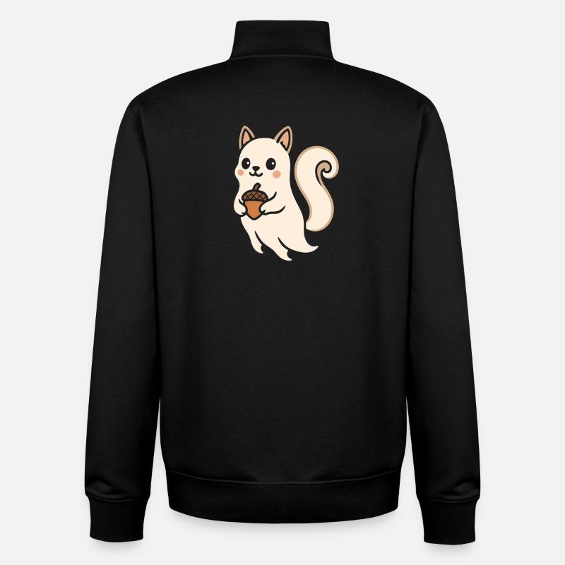 Squirrel Emmi Accent - Unisex Organic Zip Sweatshirt by Stanley/Stella - black