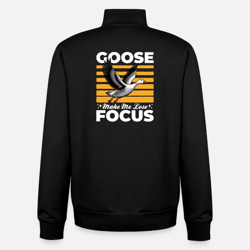Funny Bird Goose - Unisex Organic Zip Sweatshirt von Stanley/Stella - Schwarz
