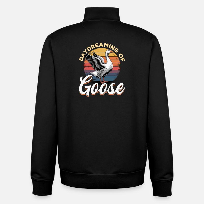 Funny Bird Goose - Unisex Organic Zip Sweatshirt von Stanley/Stella - Schwarz