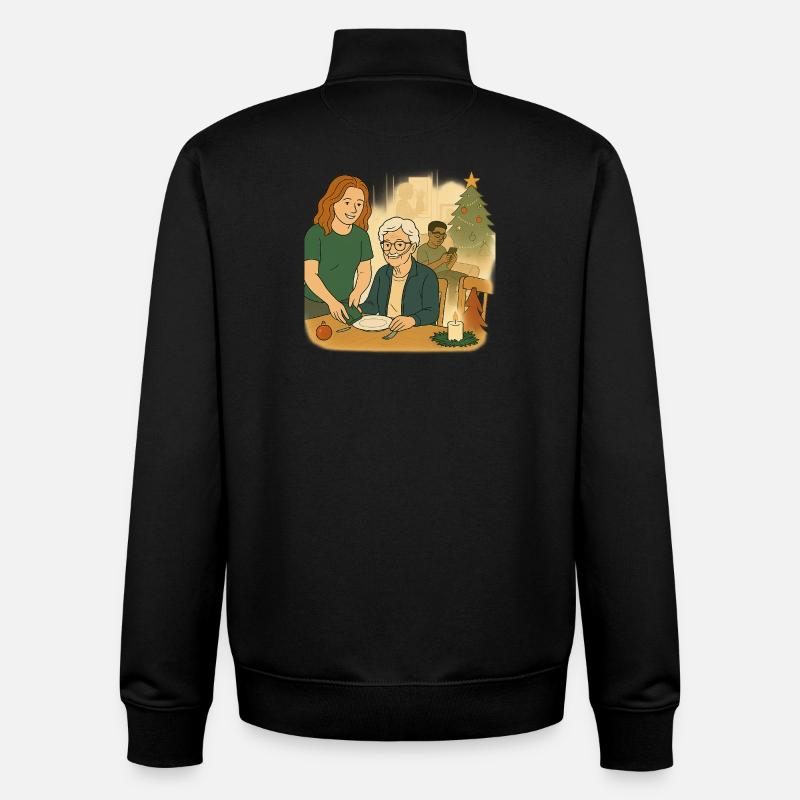 Mamie Karin - Sweat zippé unisexe en coton bio Stanley/Stella - noir