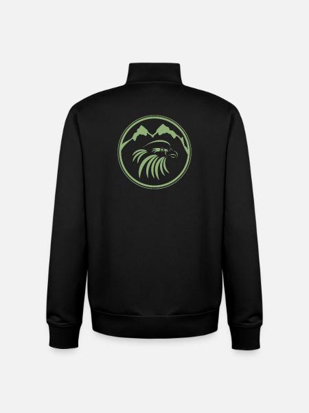 Adler_001c - Sweat zippé unisexe en coton bio Stanley/Stella - noir