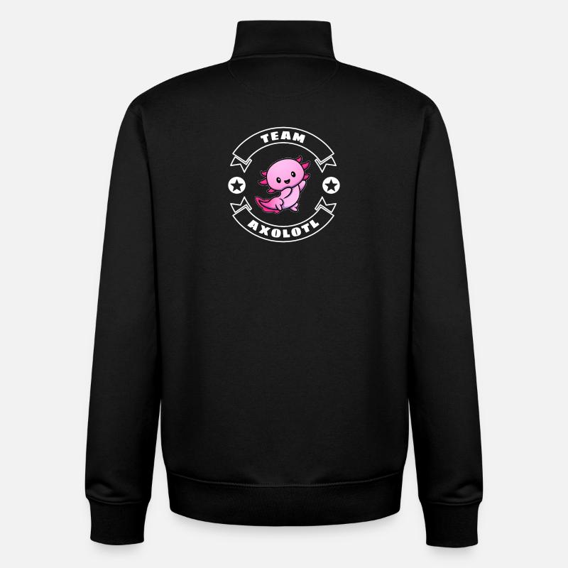 Team Axolotl - Unisex Organic Zip Sweatshirt von Stanley/Stella - Schwarz
