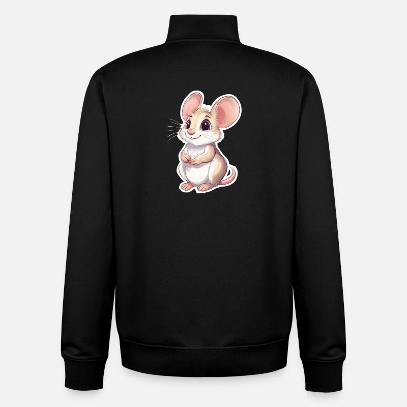 mouse - Unisex Organic Zip Sweatshirt by Stanley/Stella - black