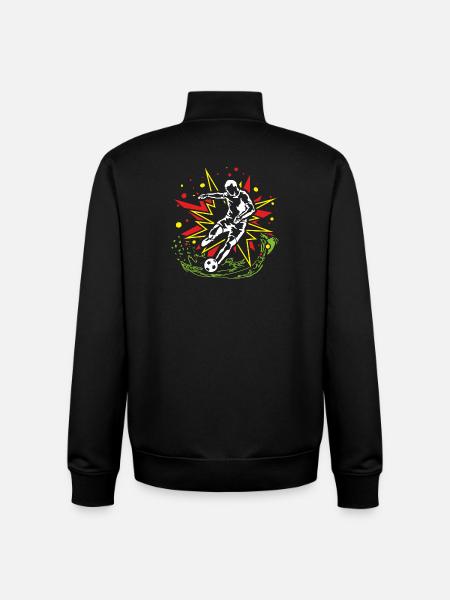Fußball Energetischer Fußballkick - Unisex Organic Zip Sweatshirt von Stanley/Stella - Schwarz
