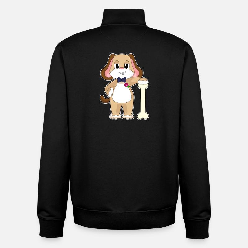 Chien Groom Noeud papillon Mariage - Sweat zippé unisexe en coton bio Stanley/Stella - noir