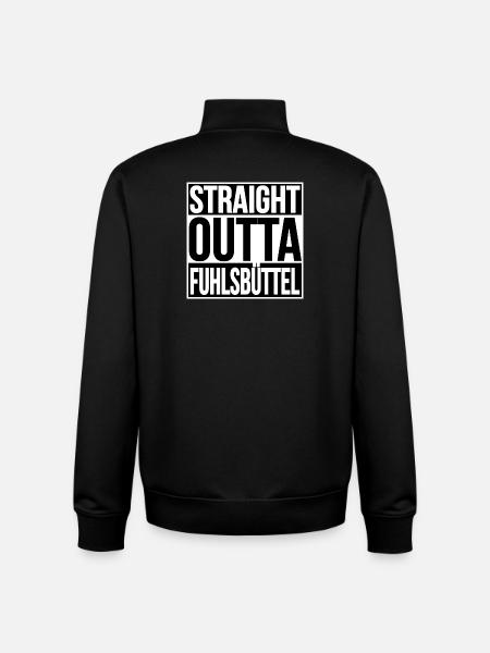 Straight Outta Fuhlsbüttel HAMBURG - Unisex Organic Zip Sweatshirt von Stanley/Stella - Schwarz