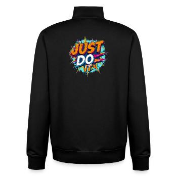 Explosive Pop-Art-Motivation - Unisex Organic Zip Sweatshirt von Stanley/Stella - Schwarz - Hinten - AI Model Male 185 light (185cm)