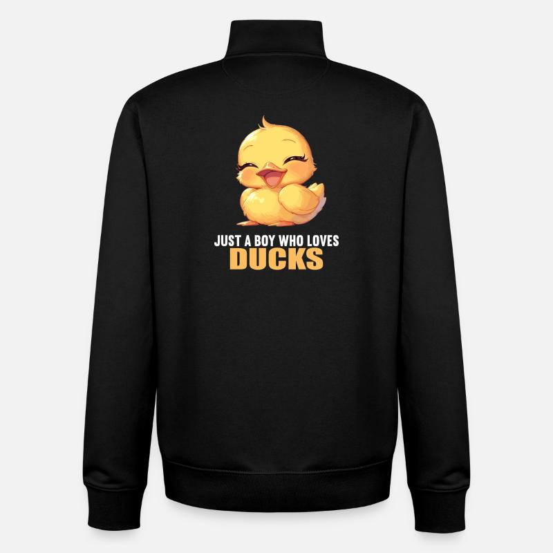 Canards Canard - Sweat zippé unisexe en coton bio Stanley/Stella - noir