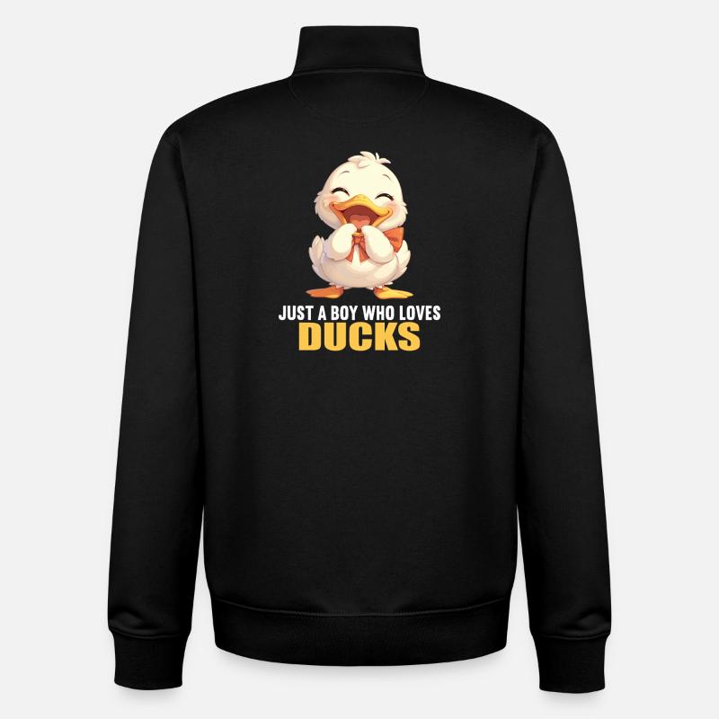 Canards Canard - Sweat zippé unisexe en coton bio Stanley/Stella - noir