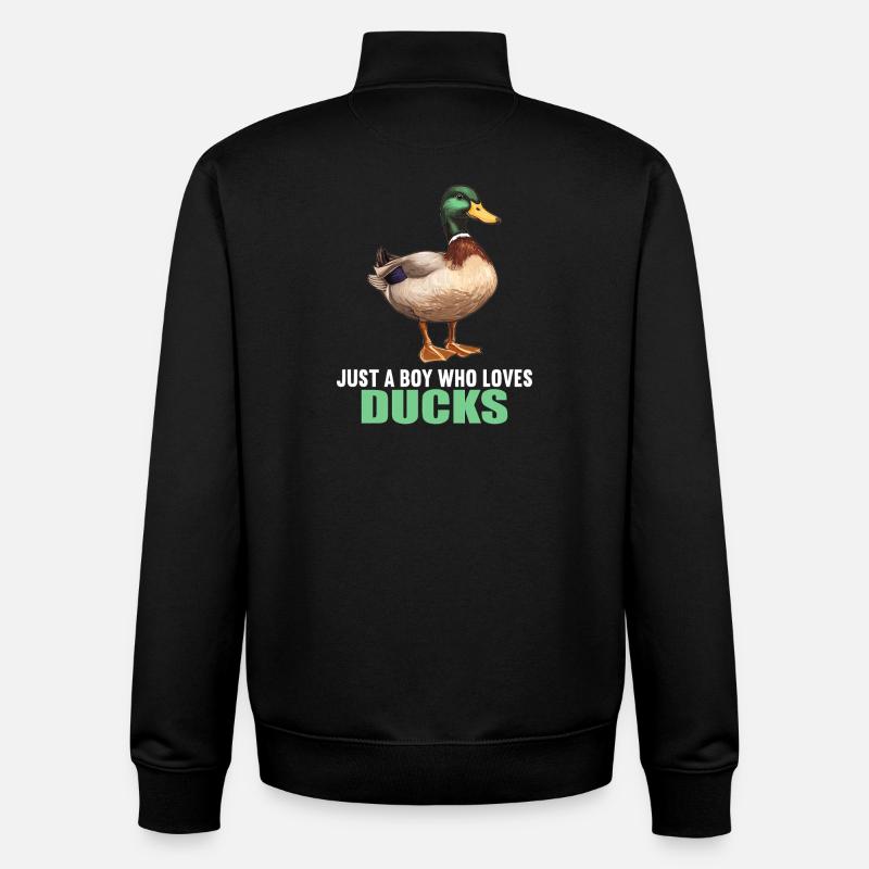 Ducks Duck - Unisex Organic Zip Sweatshirt by Stanley/Stella - black
