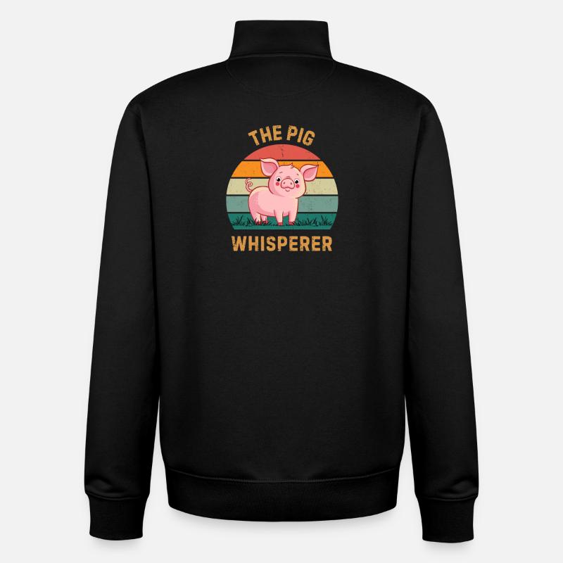 Schweineflüsterer - Unisex Organic Zip Sweatshirt von Stanley/Stella - Schwarz
