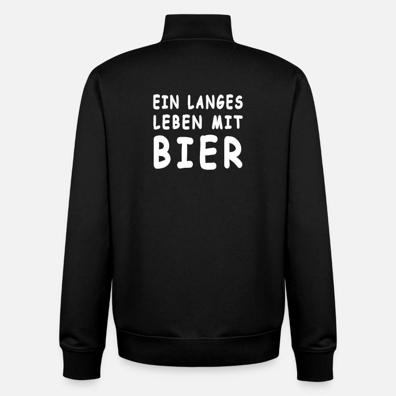 Bier - Unisex Organic Zip Sweatshirt von Stanley/Stella - Schwarz