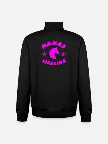 Chevaux - Sweat zippé unisexe en coton bio Stanley/Stella - noir