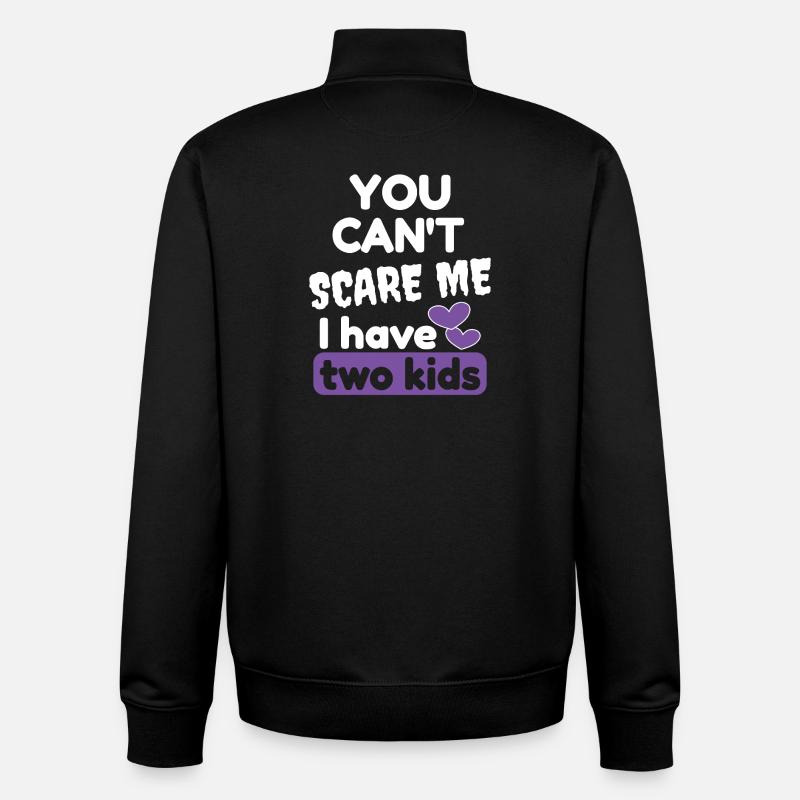 Ich habe zwei Kinder - Unisex Organic Zip Sweatshirt von Stanley/Stella - Schwarz
