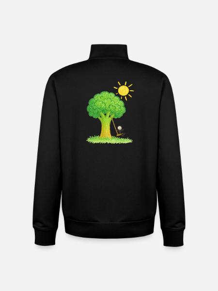 Broccoli Tree Swingin’ Days - Unisex Organic Zip Sweatshirt by Stanley/Stella - black