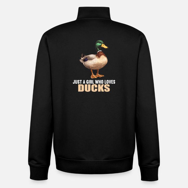 Canards Canard - Sweat zippé unisexe en coton bio Stanley/Stella - noir