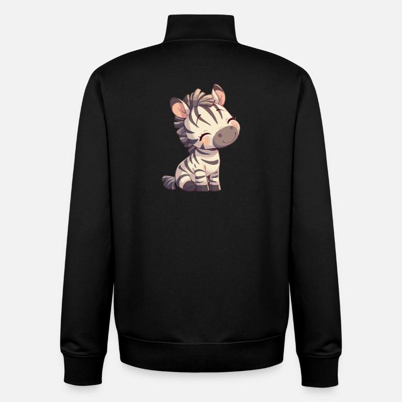 Zebras Zebra - Unisex Organic Zip Sweatshirt von Stanley/Stella - Schwarz